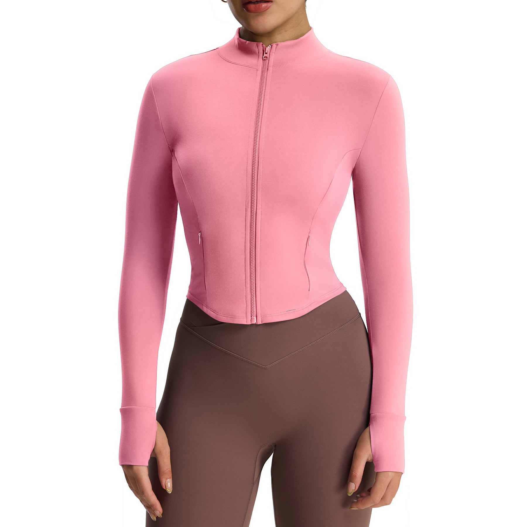 Aoxjox Full Zippered "Geo Zip" Jacket Long Sleeve