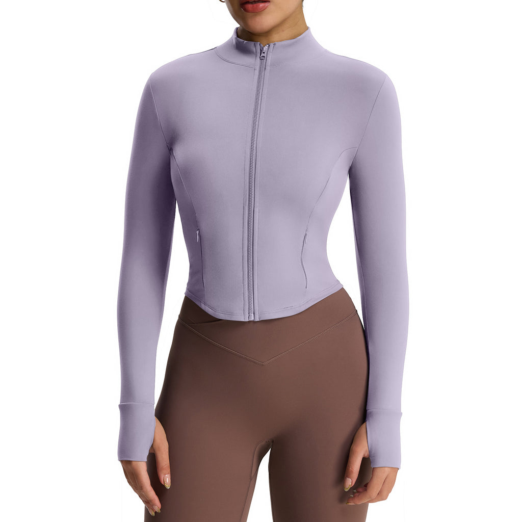 Aoxjox Full Zippered "Geo Zip" Jacket Long Sleeve