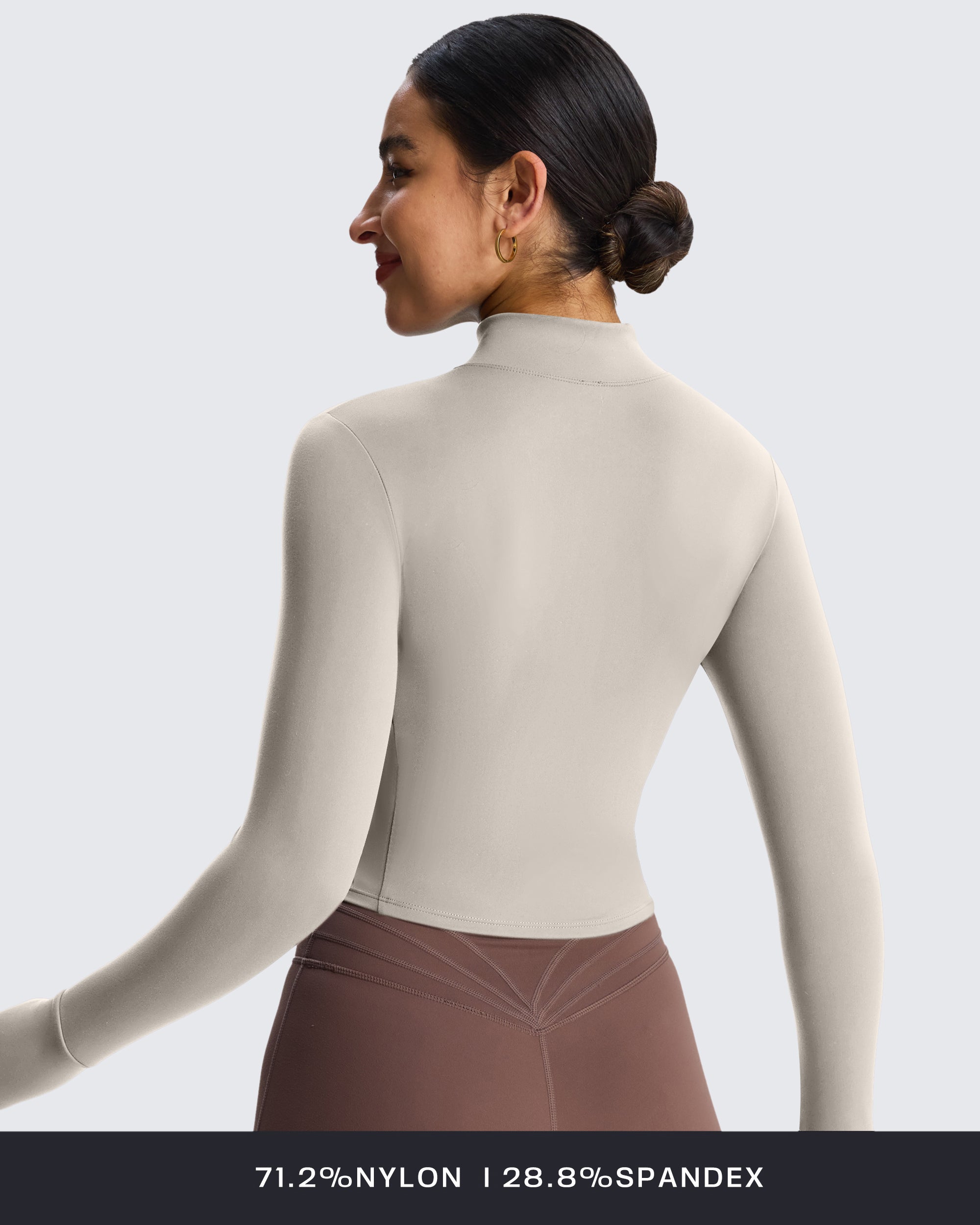 Aoxjox Full Zippered "Geo Zip" Jacket Long Sleeve