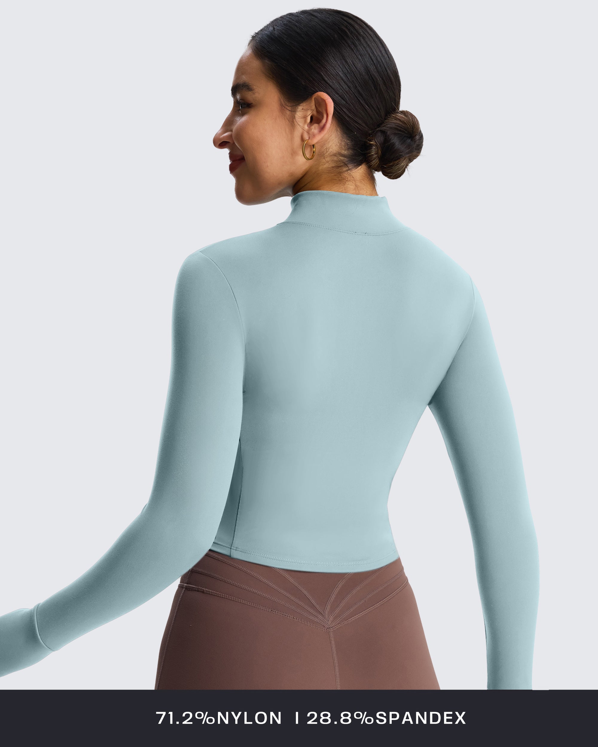 Aoxjox Full Zippered "Geo Zip" Jacket Long Sleeve