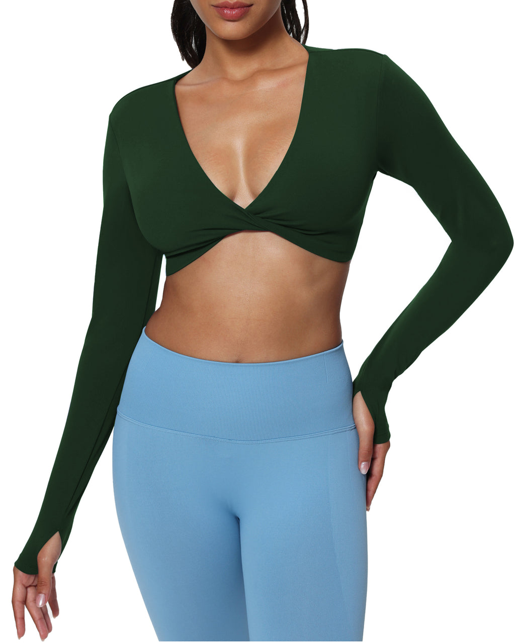 Aoxjox "Sienna" Deep V Long Sleeve