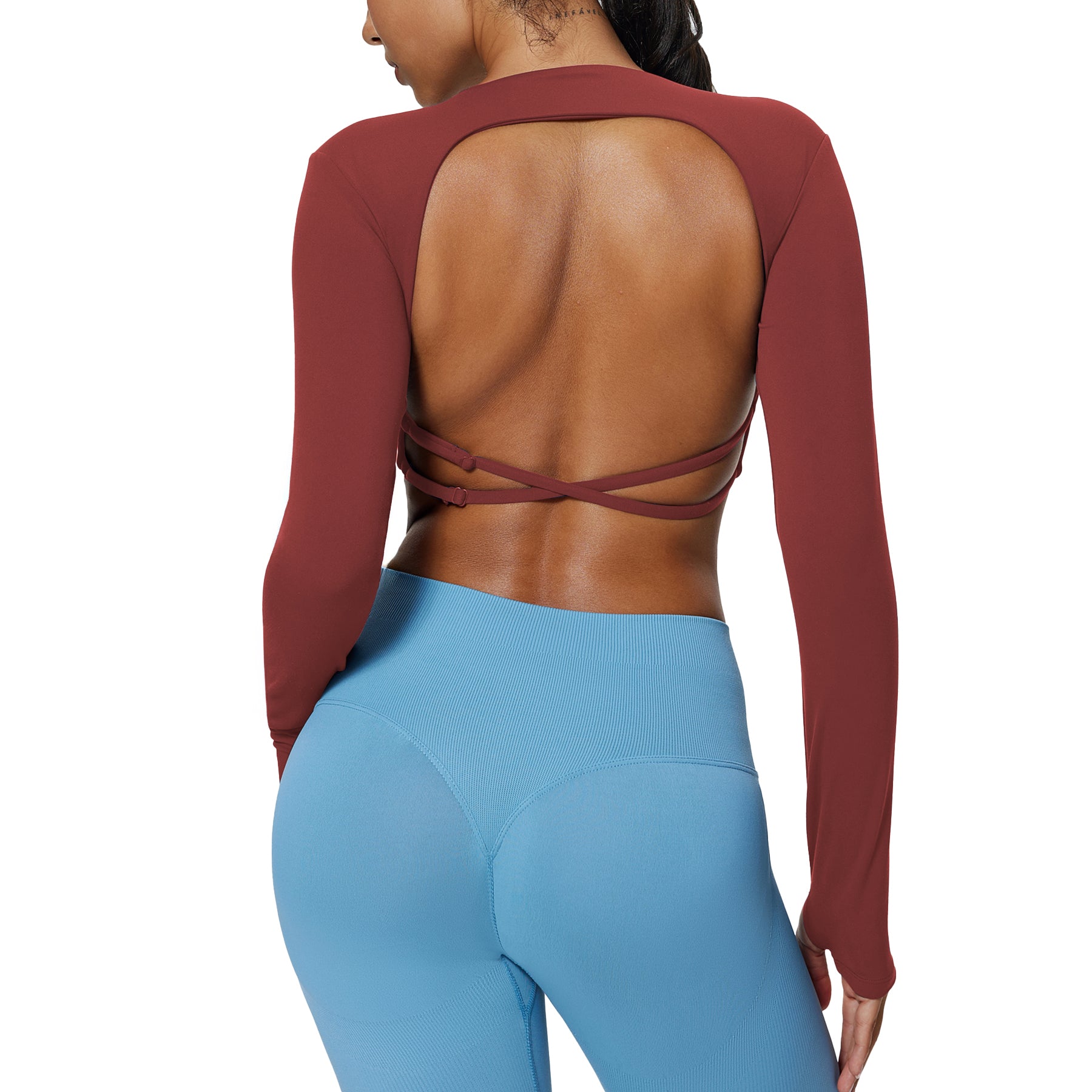 Aoxjox "Sienna" Deep V Long Sleeve