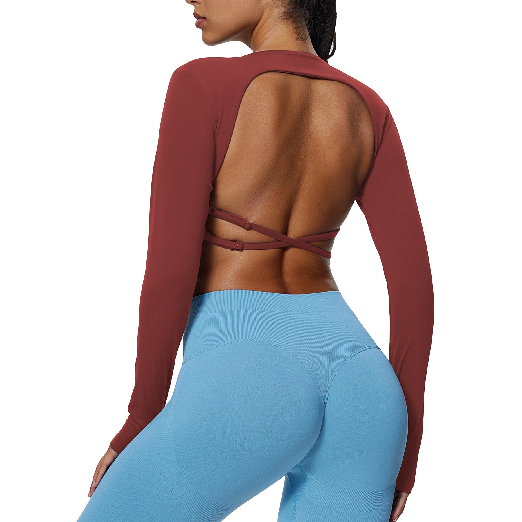 Aoxjox "Sienna" Deep V Long Sleeve