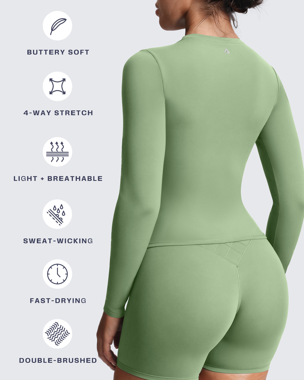 Aoxjox "Velura" Long Sleeve Ruched Tee