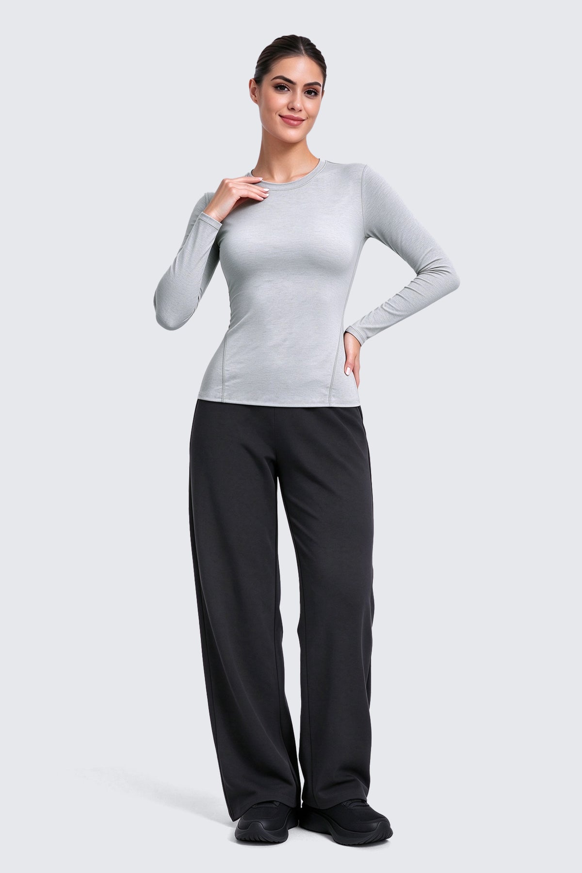 Aoxjox "Form" Sleek Fit Long Sleeve T-Shirts