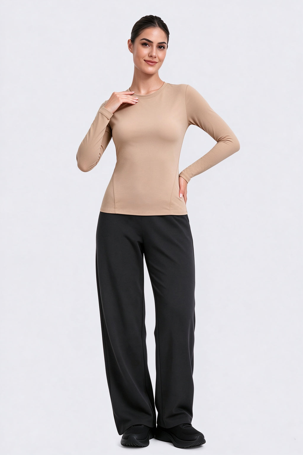 Aoxjox "Form" Sleek Fit Long Sleeve T-Shirts