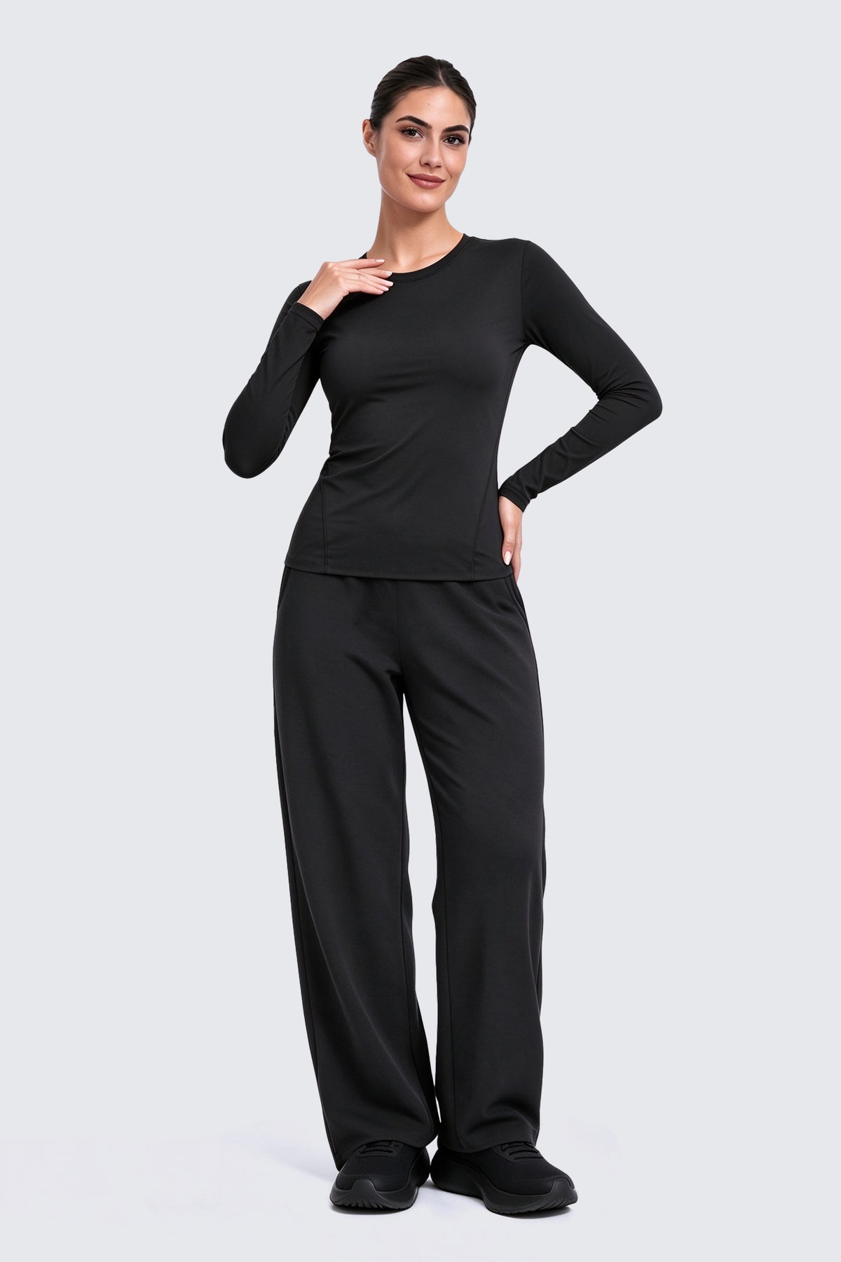 Aoxjox "Form" Sleek Fit Long Sleeve T-Shirts