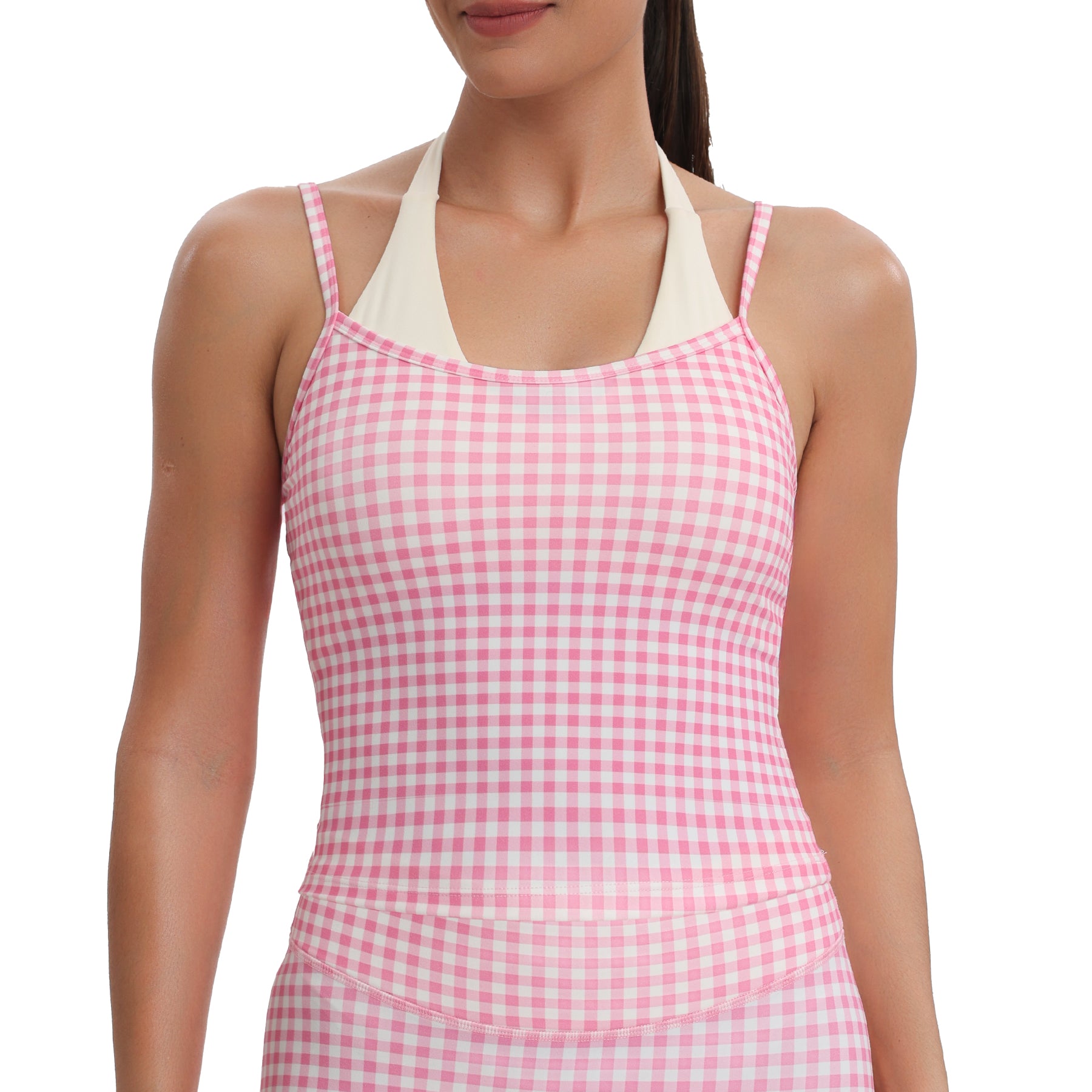 Aoxjox Women's “Dual Core ”Bra & Tank Top Workout 2-Piece Set