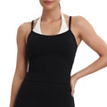 Aoxjox Women's “Dual Core ”Bra & Tank Top Workout 2-Piece Set