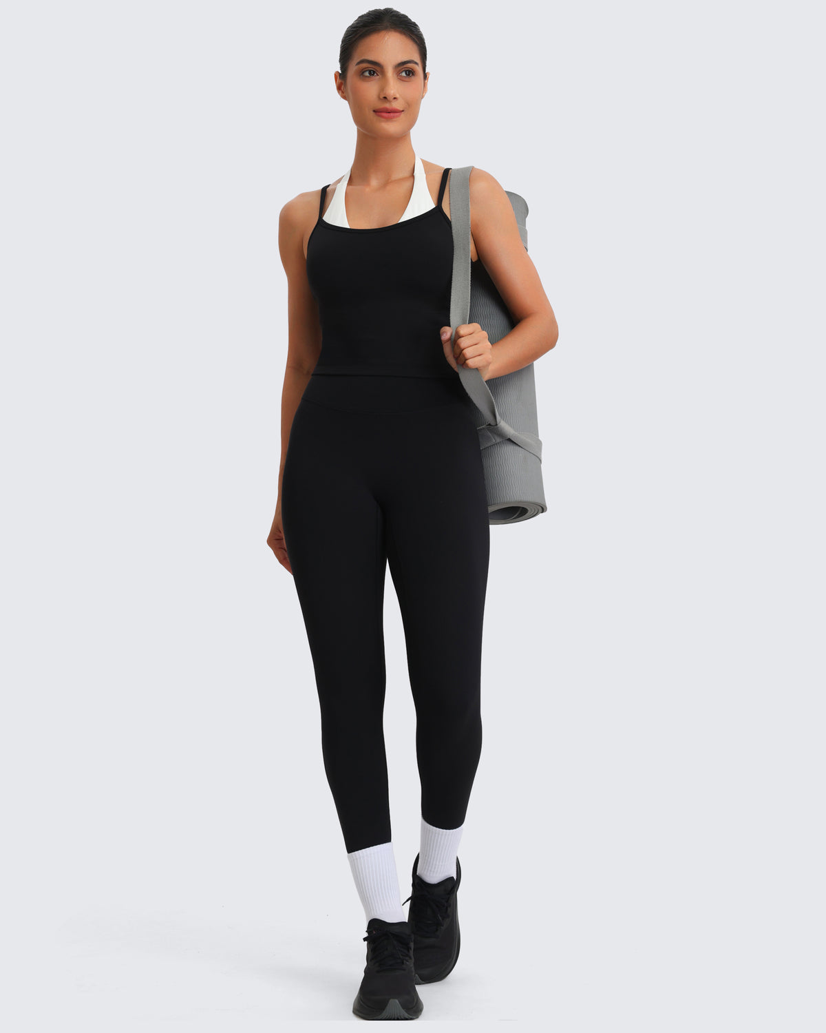 Aoxjox "Dual Core" Bra & Tank Top Workout 2-Piece Set