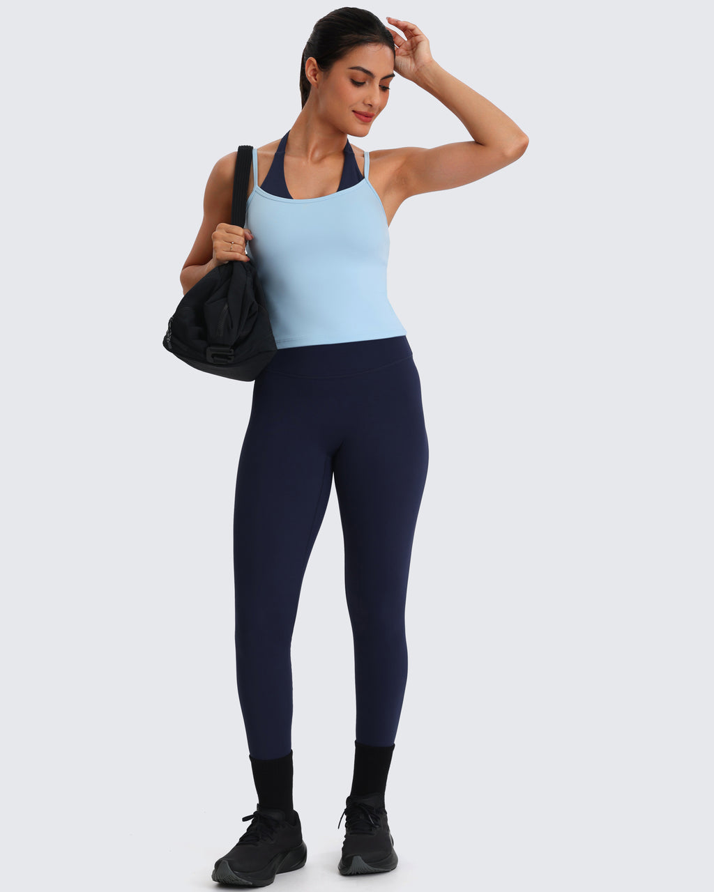 Aoxjox "Dual Core" Bra & Tank Top Workout 2-Piece Set