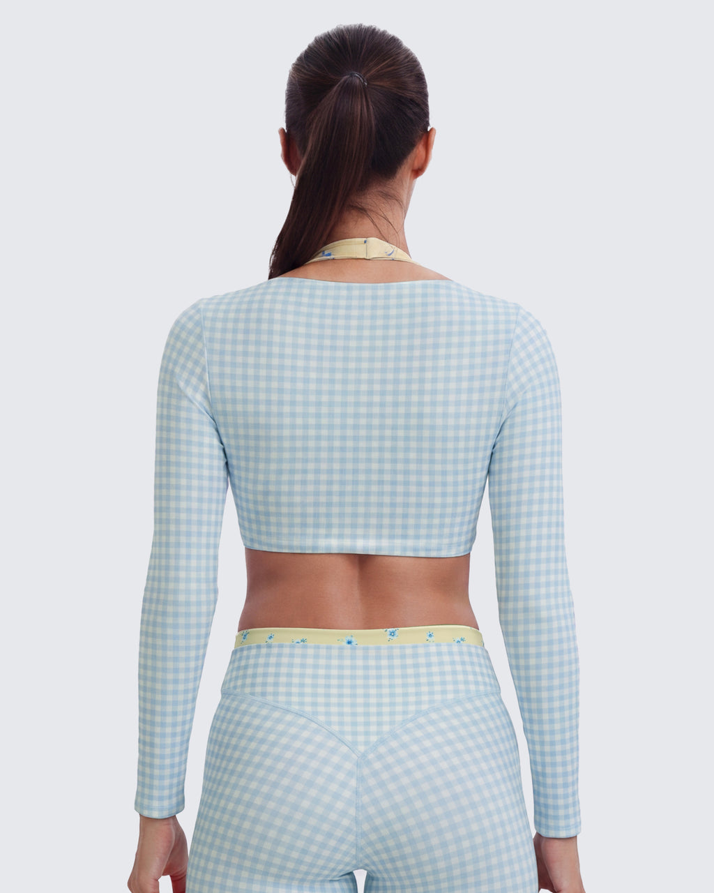 Aoxjox "Dual Core" Halter Long Sleeve Crop Tops