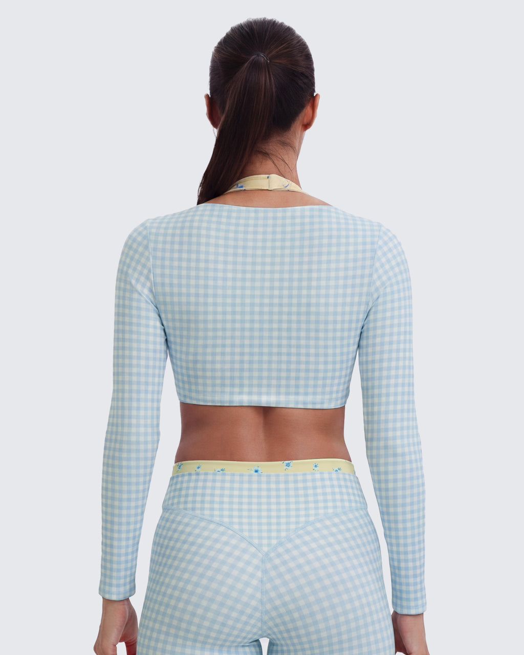 Aoxjox "Dual Core" Halter Long Sleeve Crop Tops