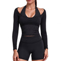 Aoxjox "Dual Core" Halter Long Sleeve T-Shirts