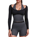 Aoxjox "Dual Core" Halter Long Sleeve T-Shirts
