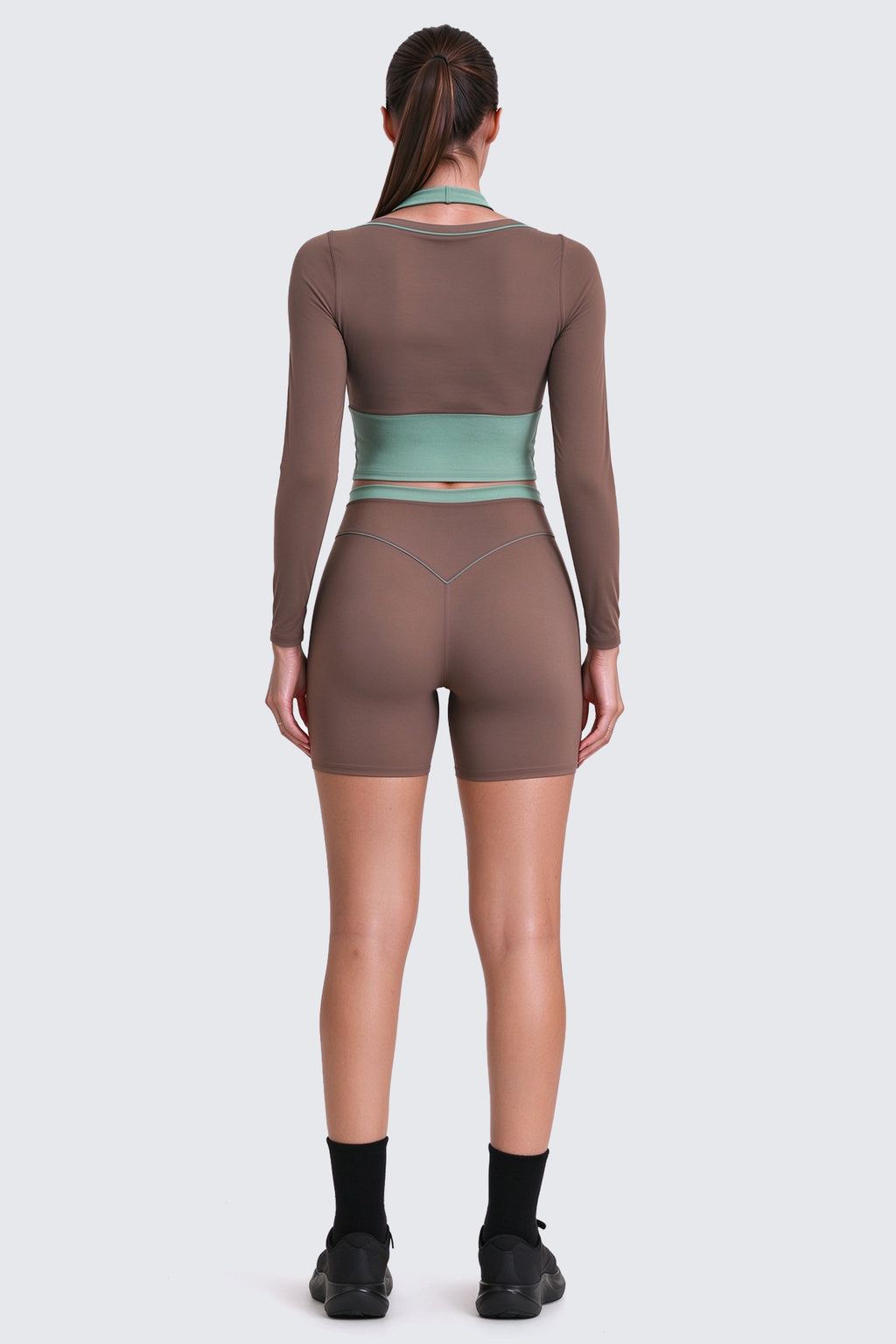 Aoxjox "Dual Core" Halter Long Sleeve T-Shirts