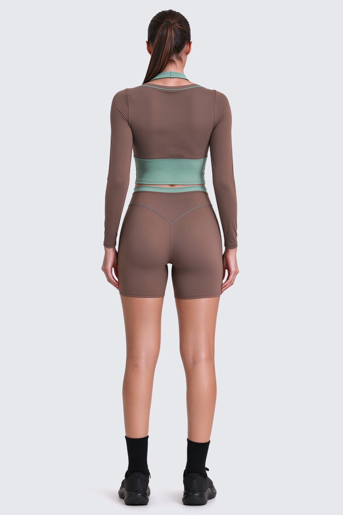 Aoxjox "Dual Core" Halter Long Sleeve T-Shirts