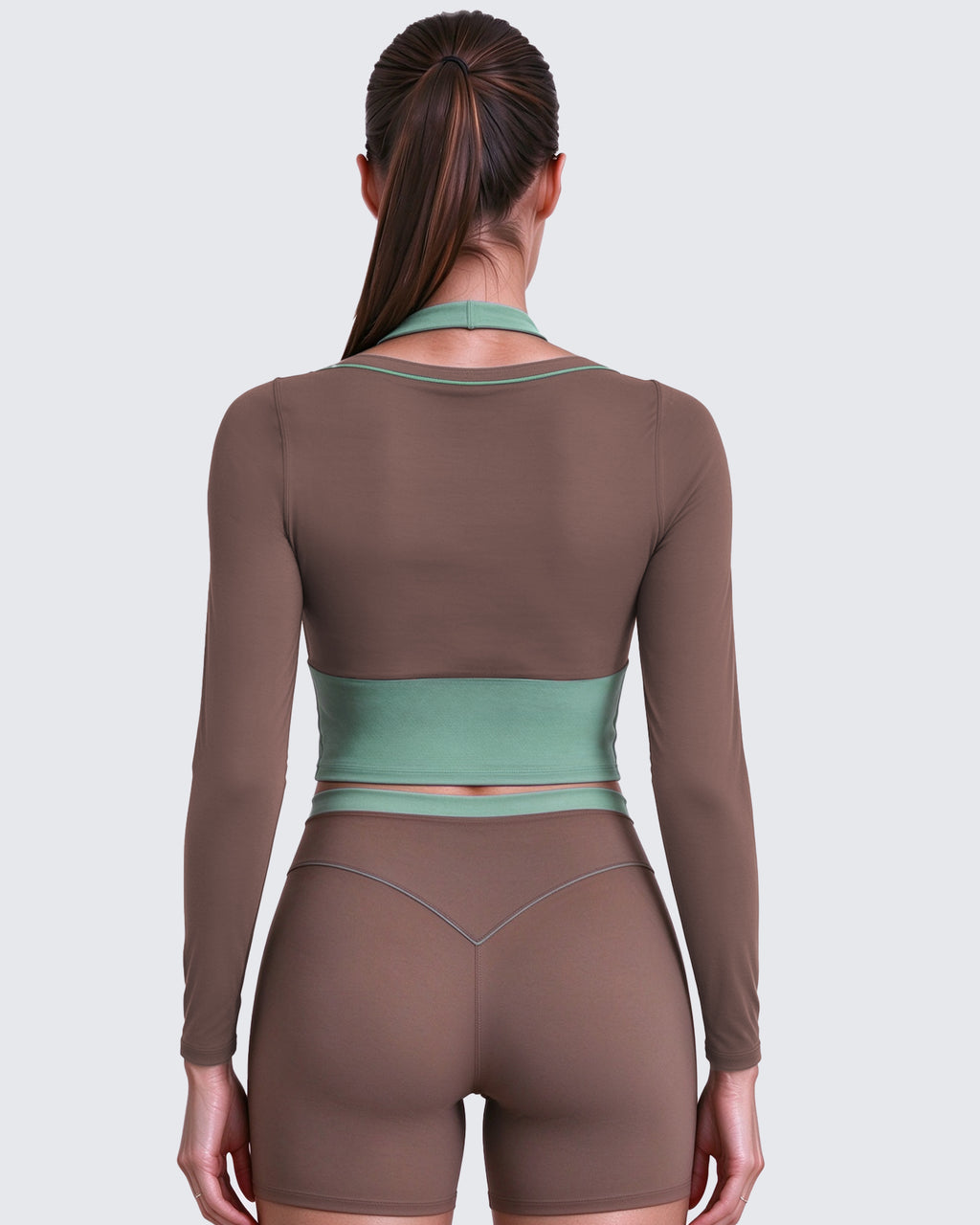 Aoxjox "Dual Core" Halter Long Sleeve T-Shirts