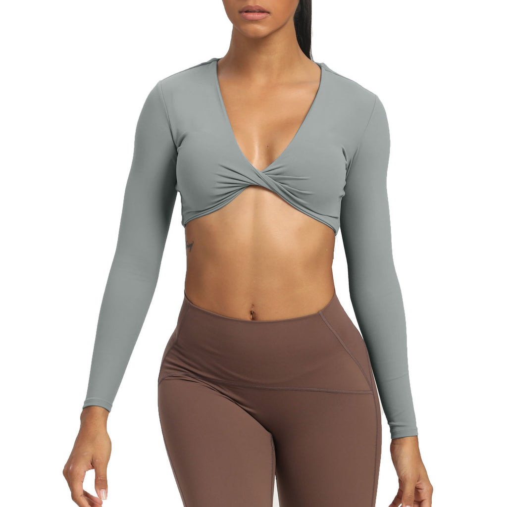 Aoxjox Deep V long-sleeved top