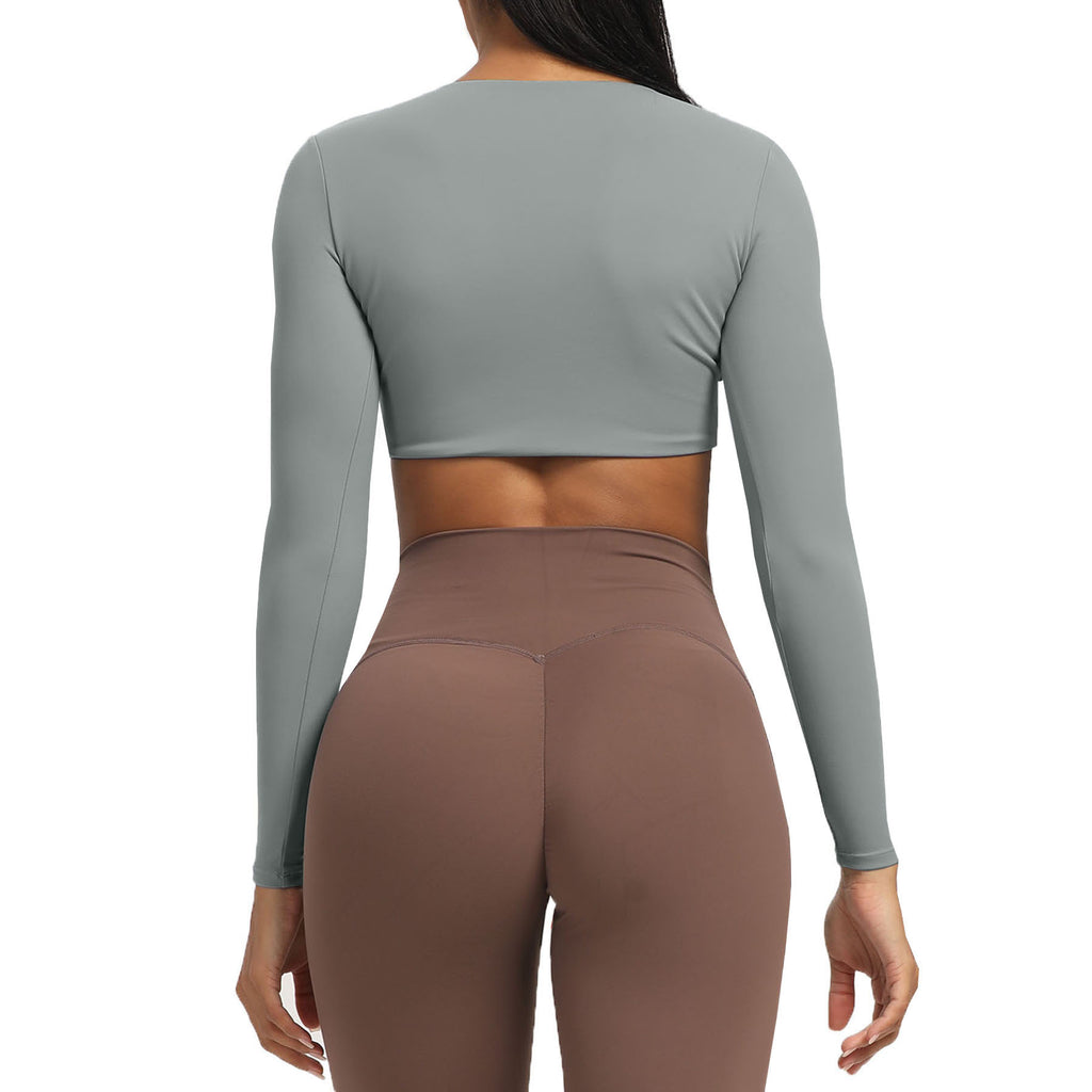 Aoxjox Deep V long-sleeved top