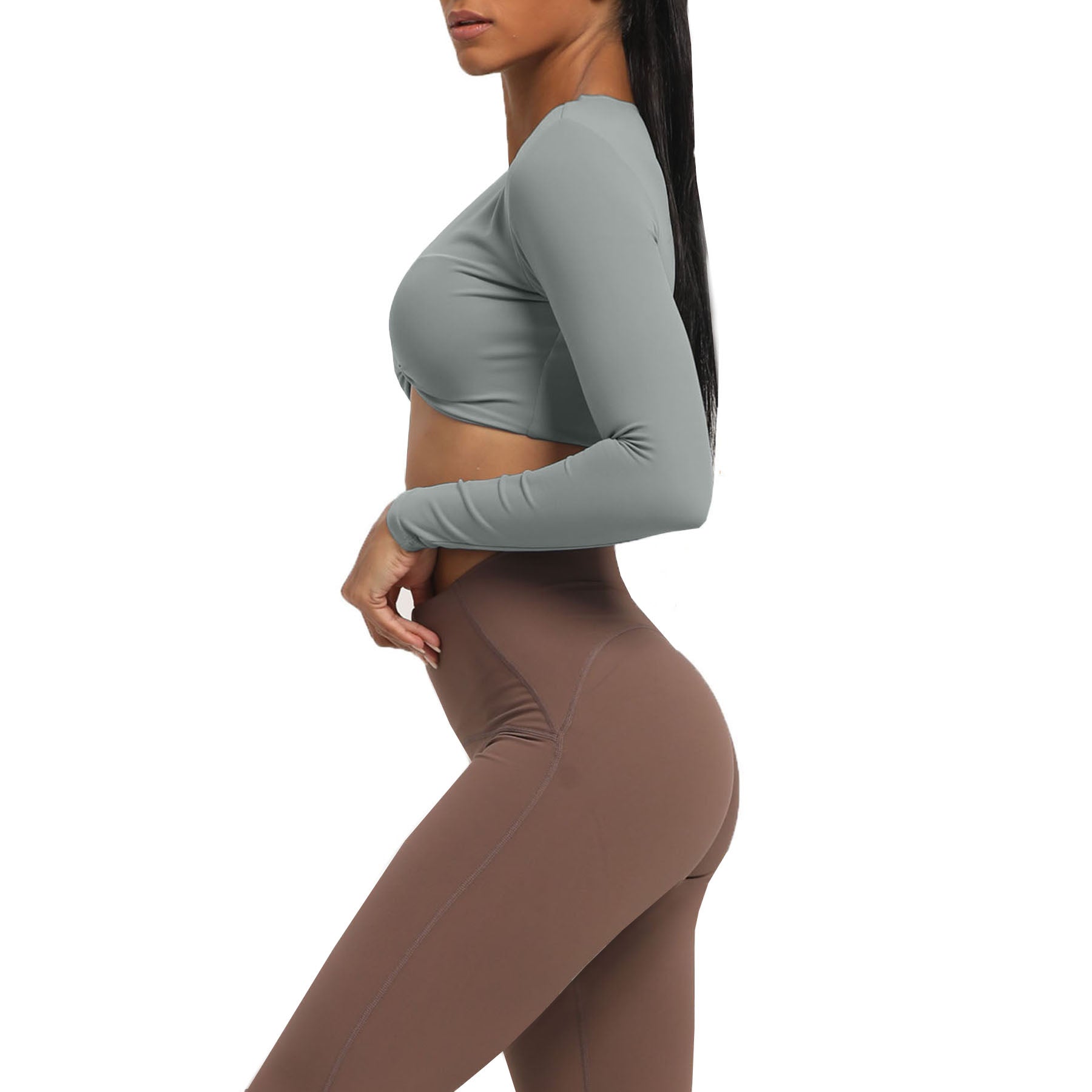 Aoxjox Deep V long-sleeved top