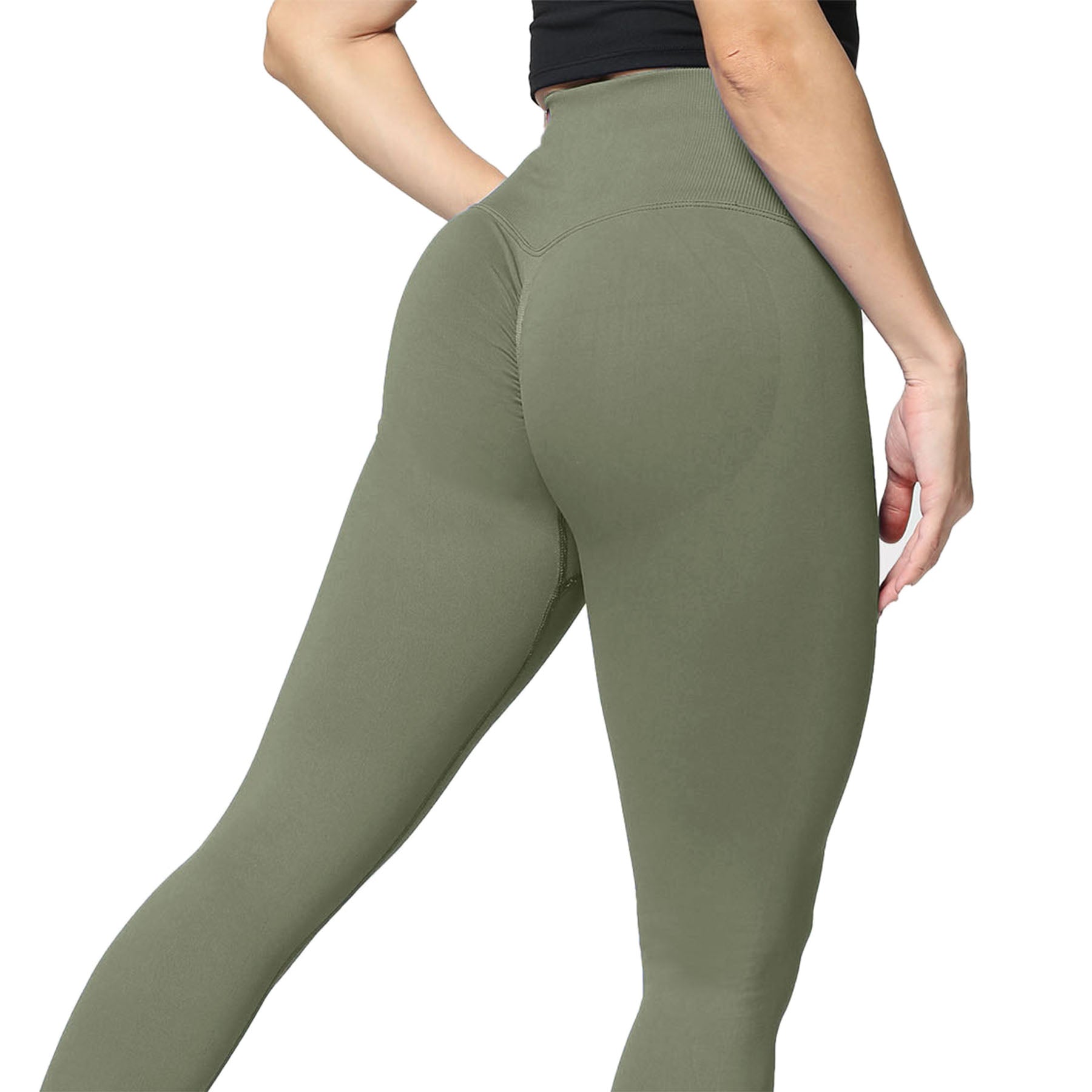 Aoxjox Women's Scrunch Butt Lifting Seamless Leggings Booty High Waisted  Workout Yoga Pants, A Black, Small : Buy Online at Best Price in KSA - Souq  is now : Fashion