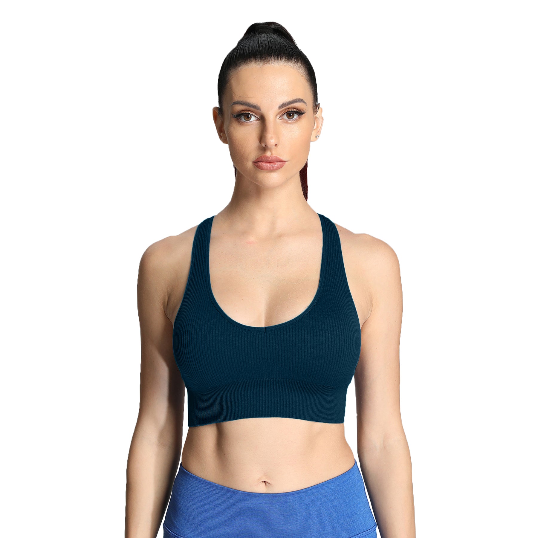 Aoxjox Ribbed Seamless Sports Bras