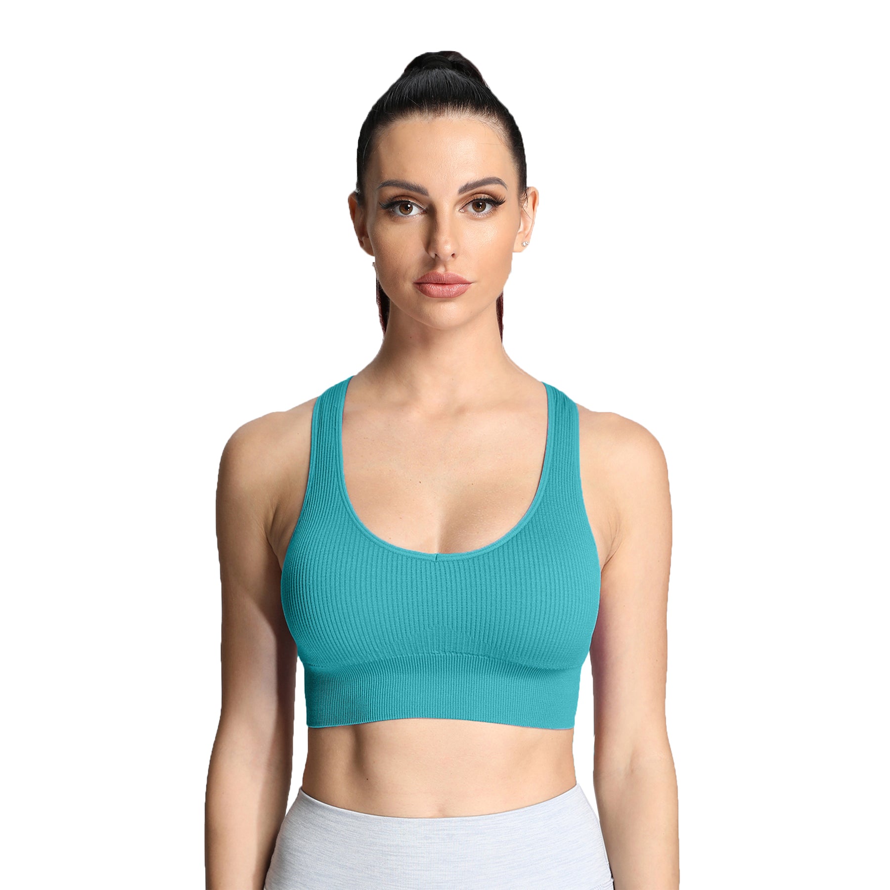 Aoxjox Ribbed Seamless Sports Bras