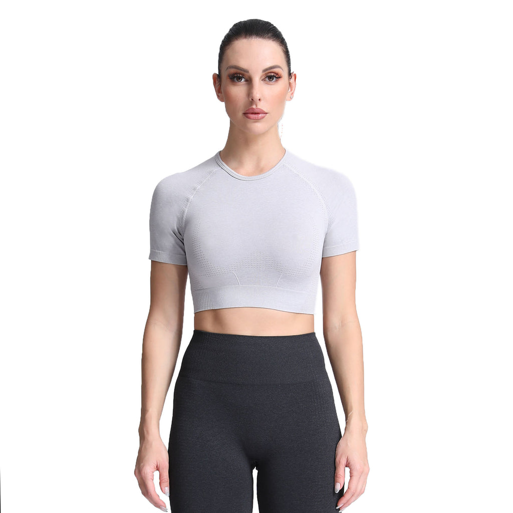 Aoxjox Vital Short Sleeve Crop Tops