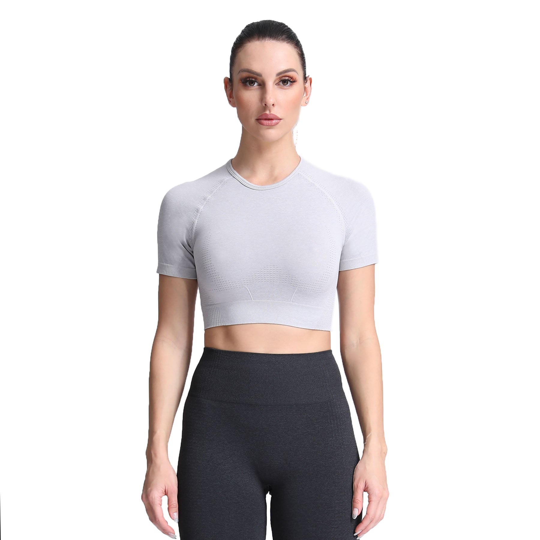 Aoxjox Vital Short Sleeve Crop Tops