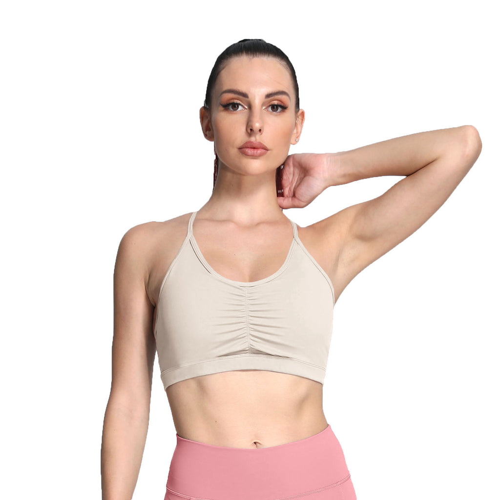 Aoxjox Strappy Ruched Crossover Bra
