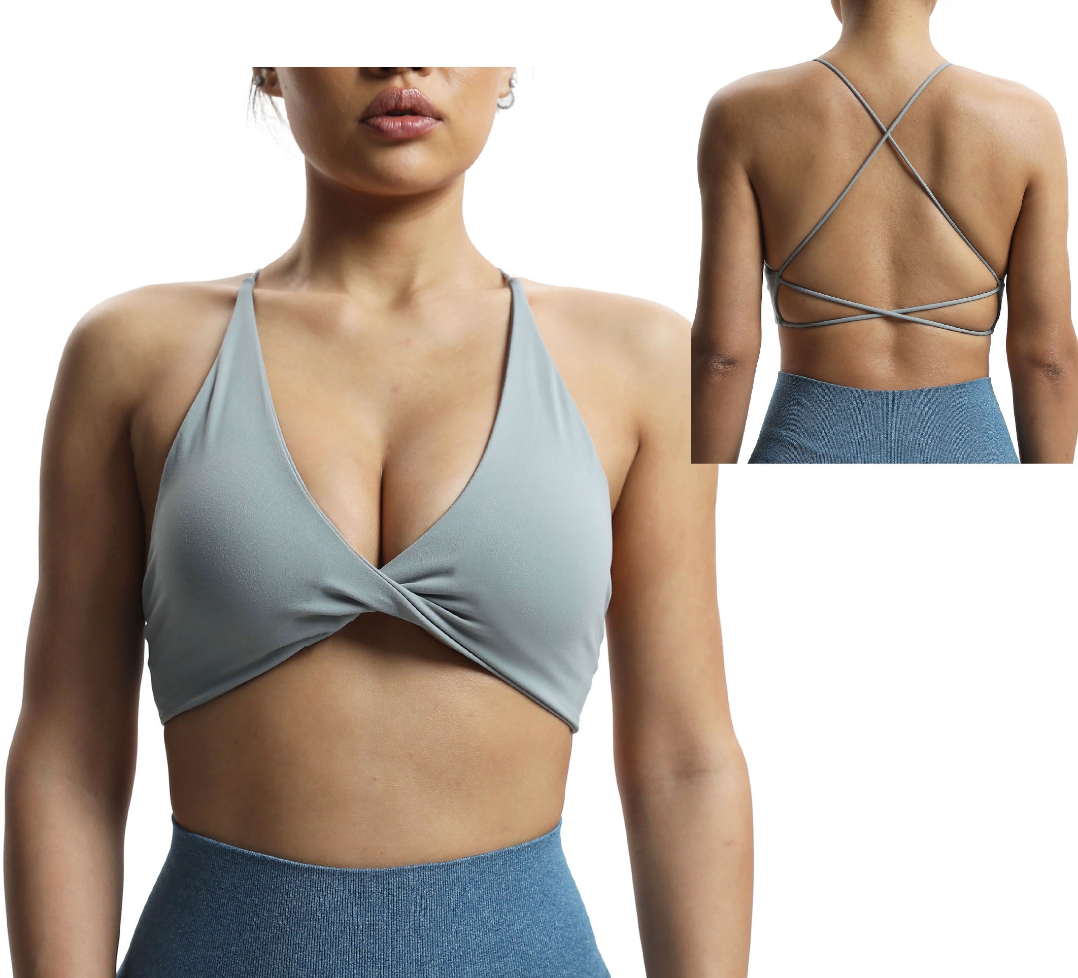 Aoxjox "Veronica" Twist Cross-Back Bra