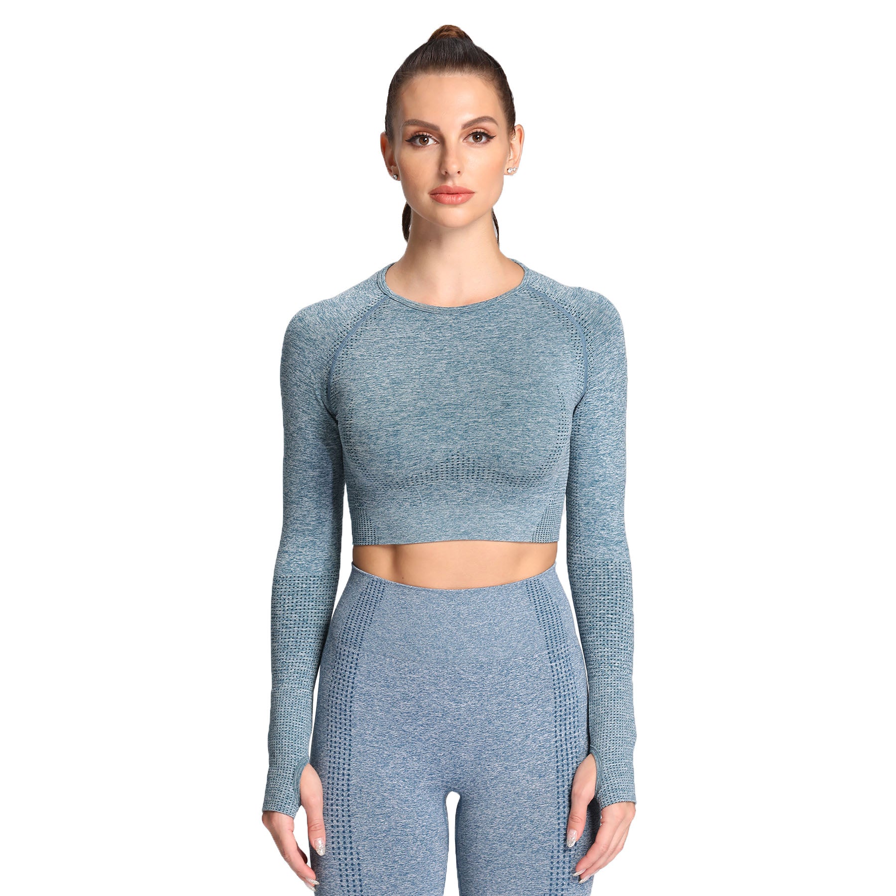 Aoxjox Vital Long Sleeve Crop Top