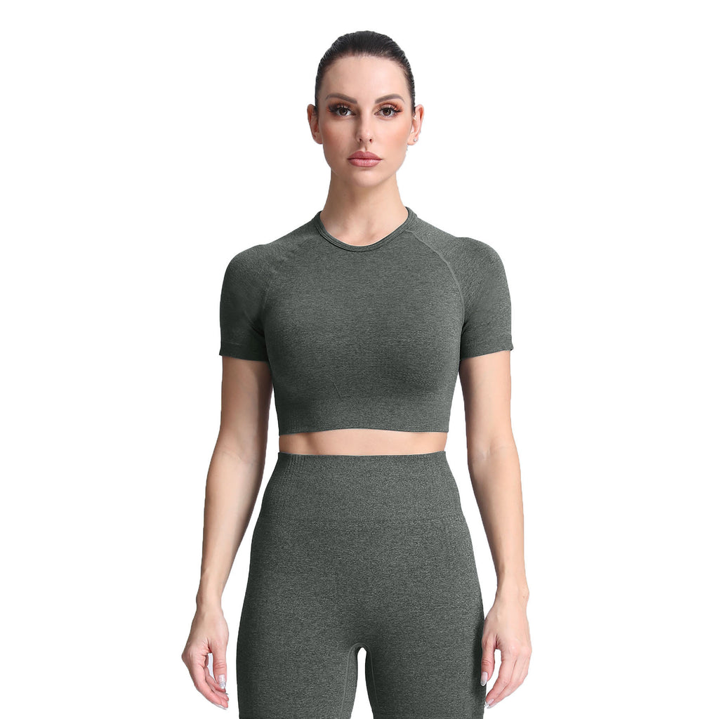 Aoxjox Vital Short Sleeve Crop Tops