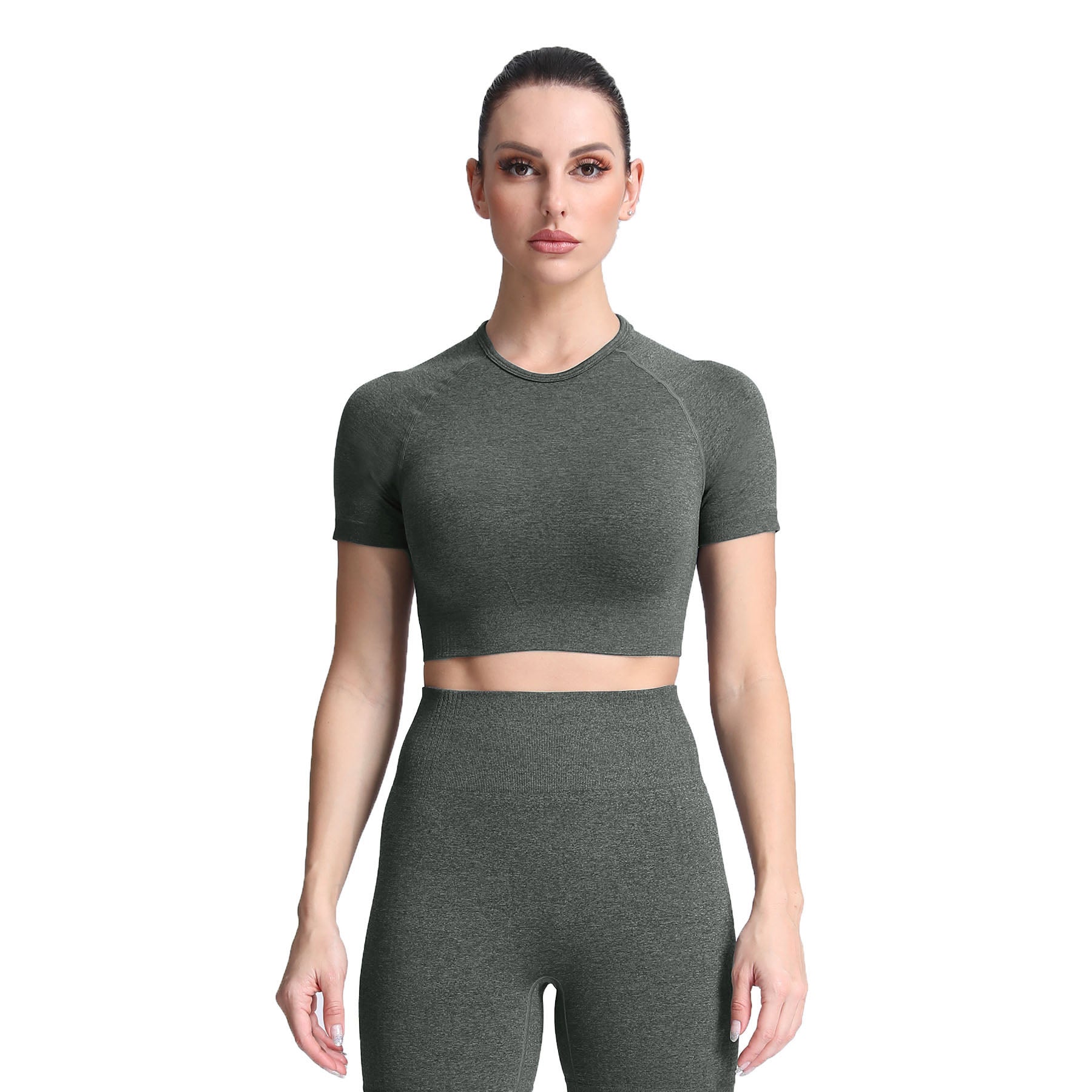Aoxjox Vital Short Sleeve Crop Tops