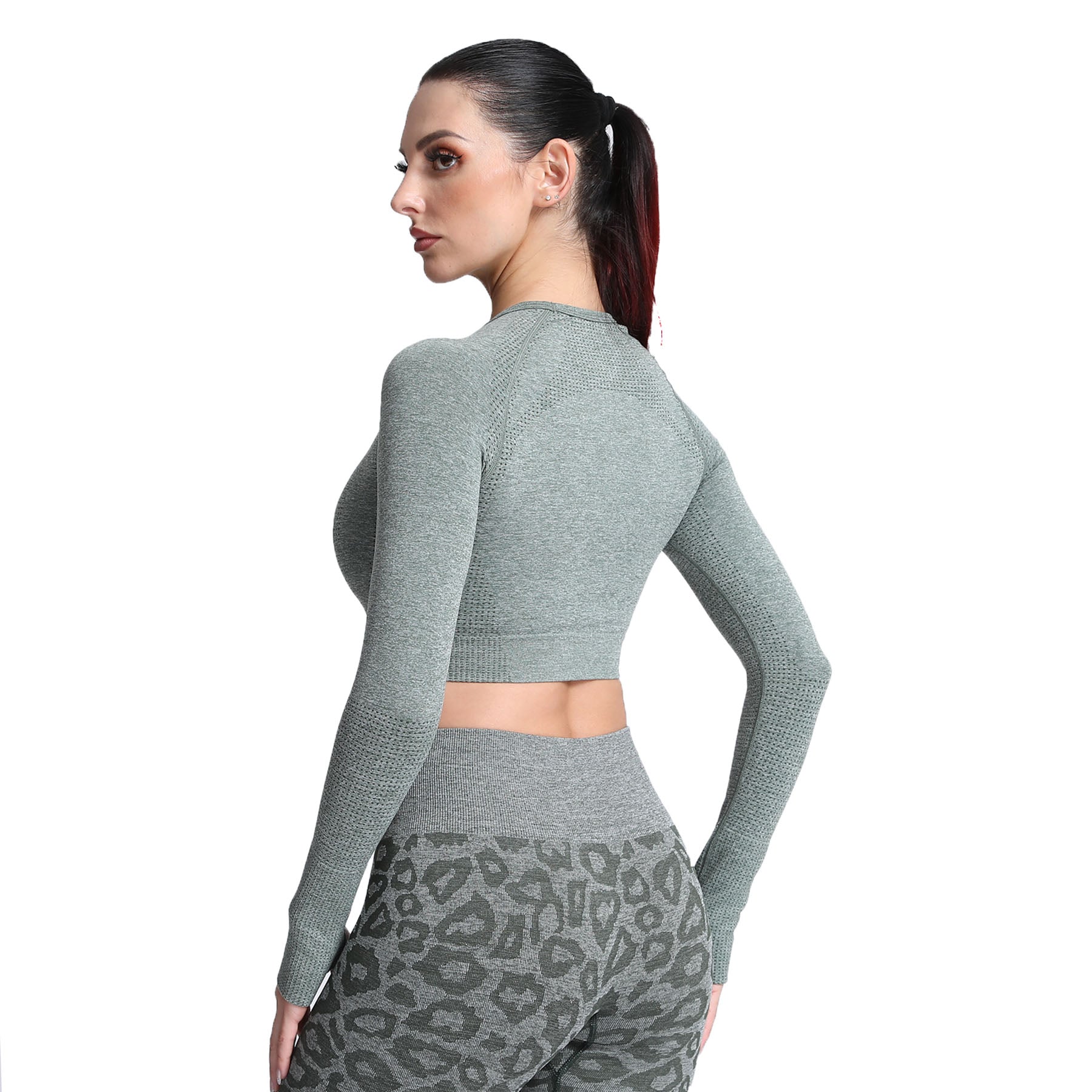 Aoxjox Vital Long Sleeve Crop Top
