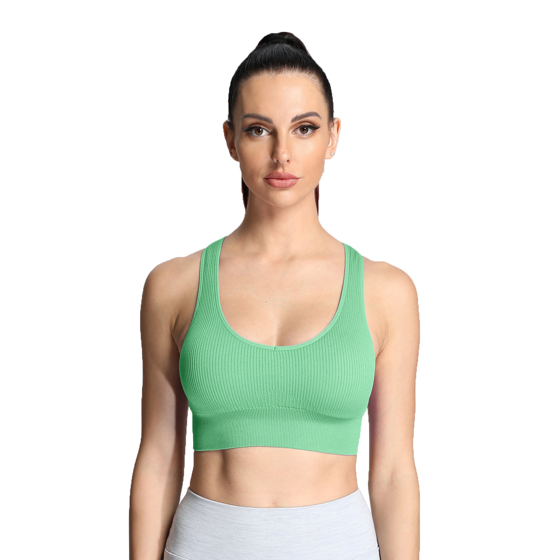 Aoxjox Ribbed Seamless Sports Bras