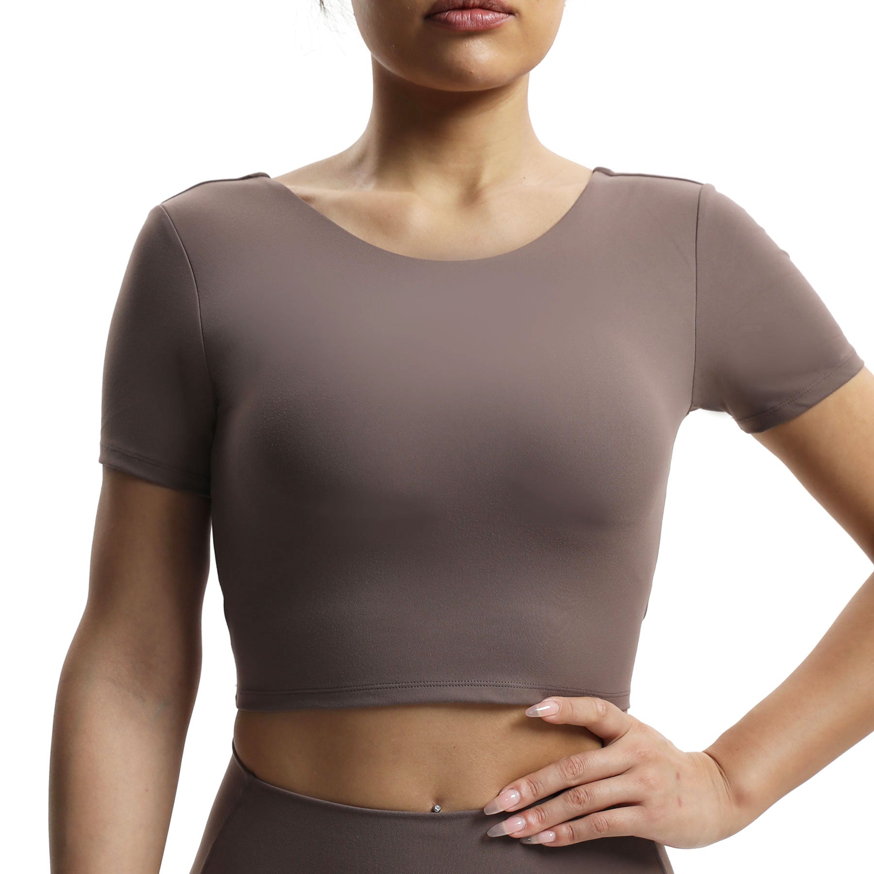 Aoxjox "Emma" Short Sleeve Twist Back Top