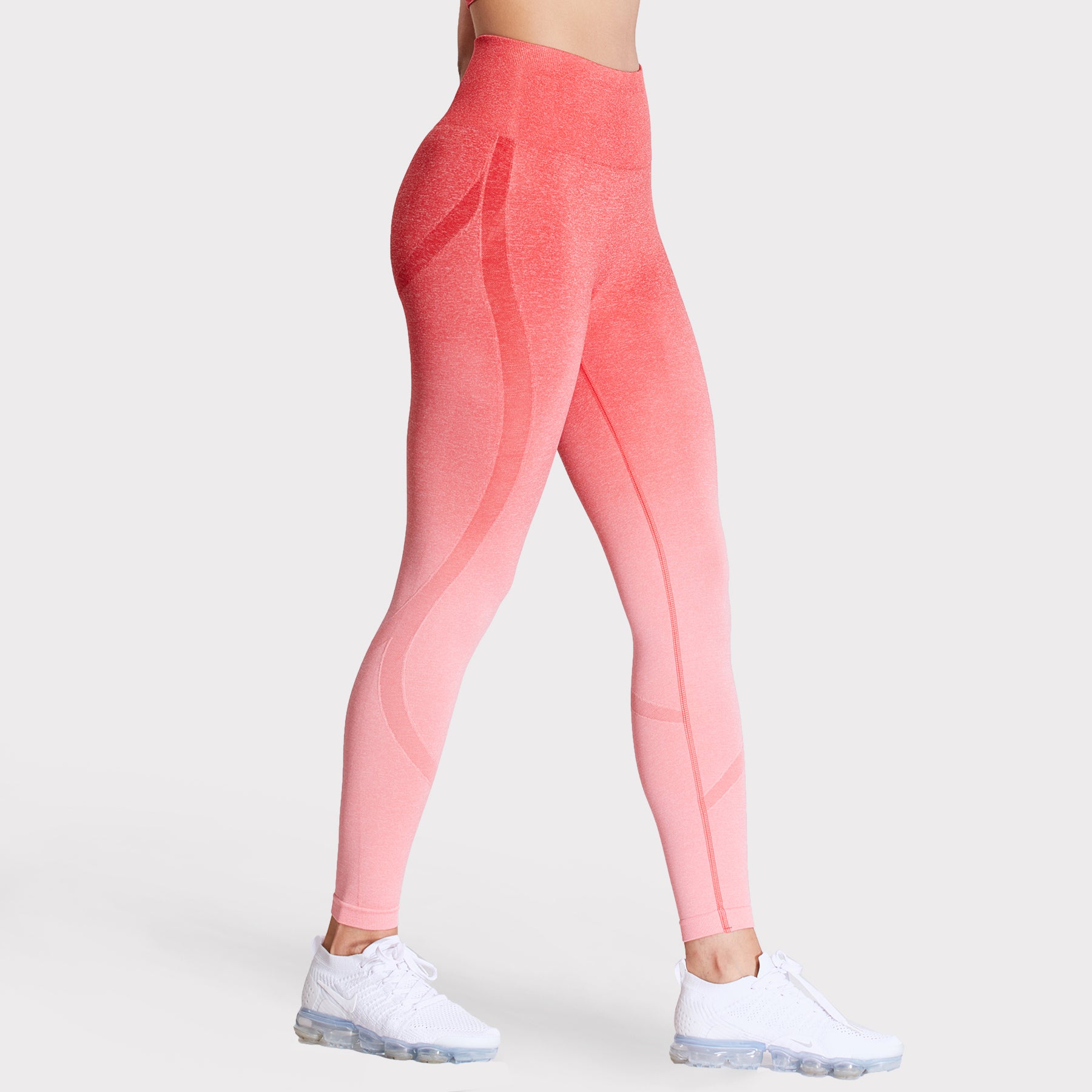 Ombre Seamless High Waisted Leggings & Sports Bra Set Pink or Turquoise
