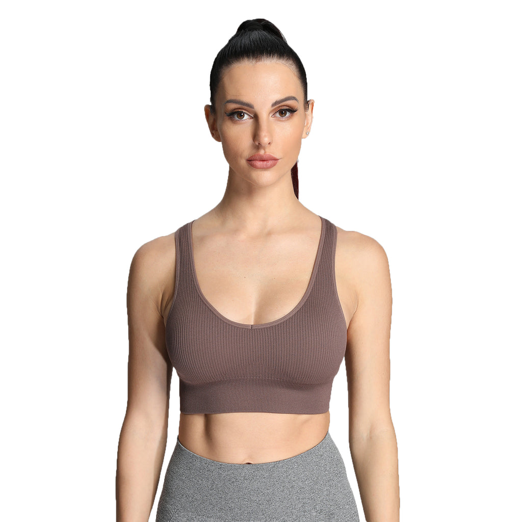 Aoxjox Ribbed Seamless Sports Bras