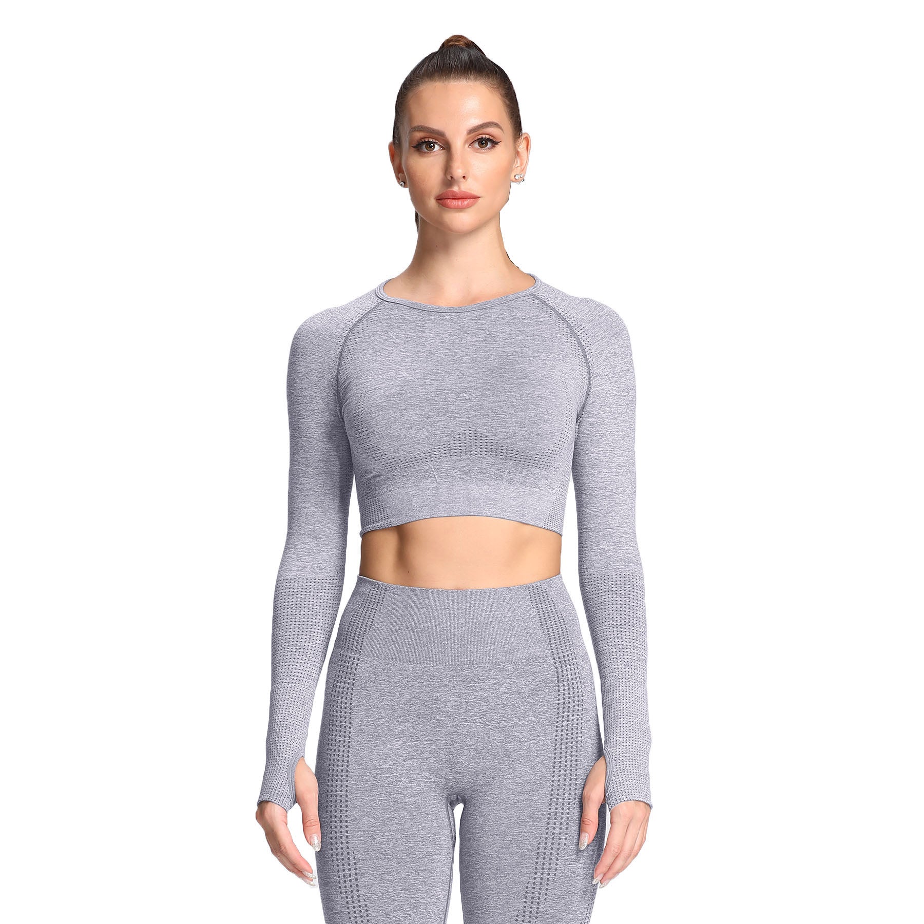 Aoxjox Vital Long Sleeve Crop Top