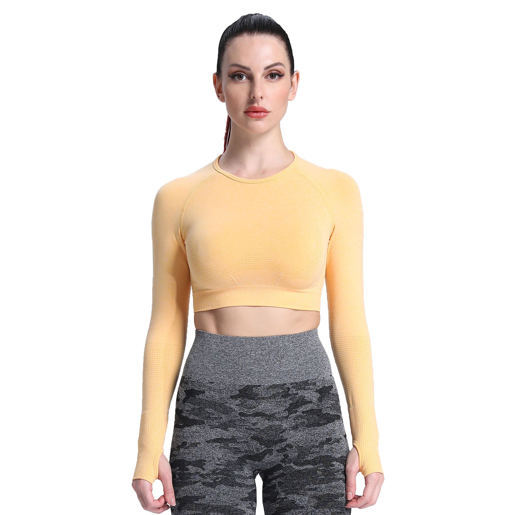 Aoxjox Vital Long Sleeve Crop Top