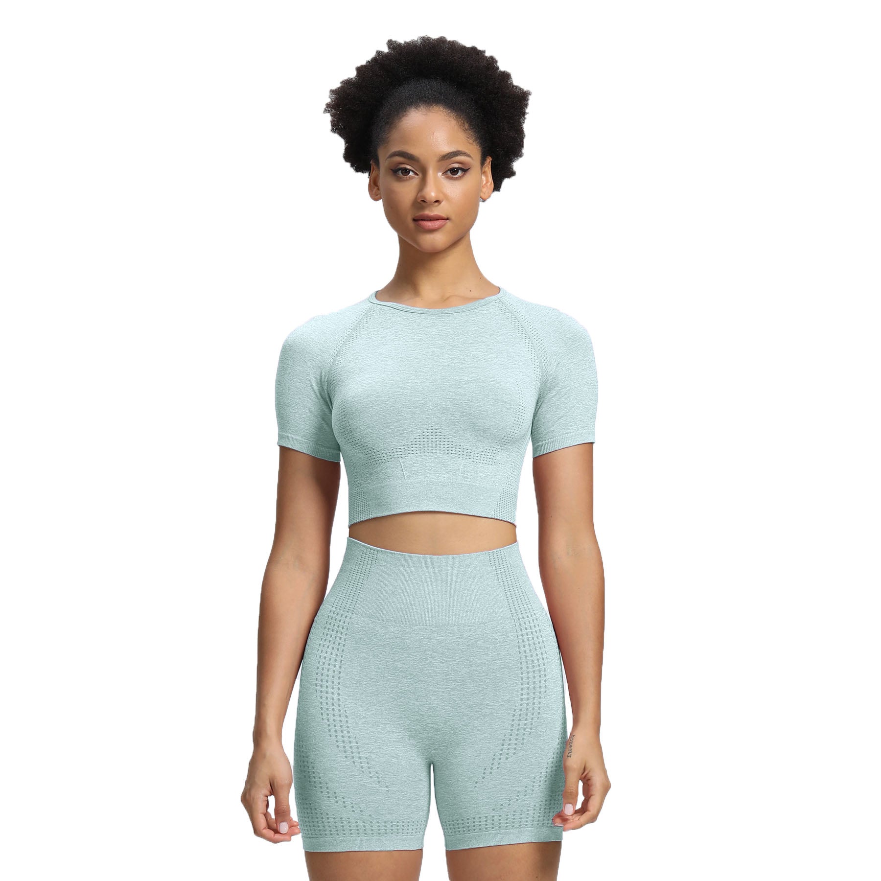 Aoxjox Vital Short Sleeve Crop Tops