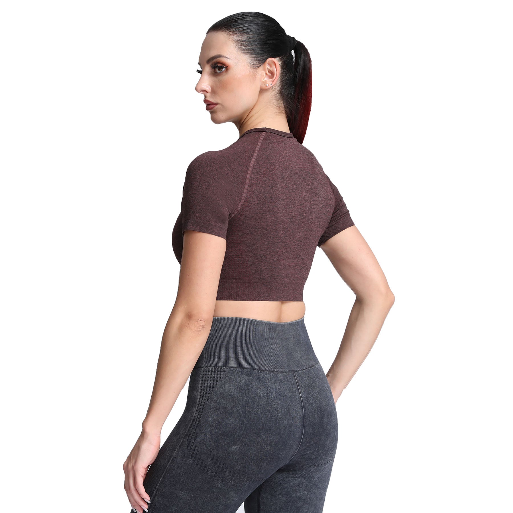 Aoxjox Vital Short Sleeve Crop Tops