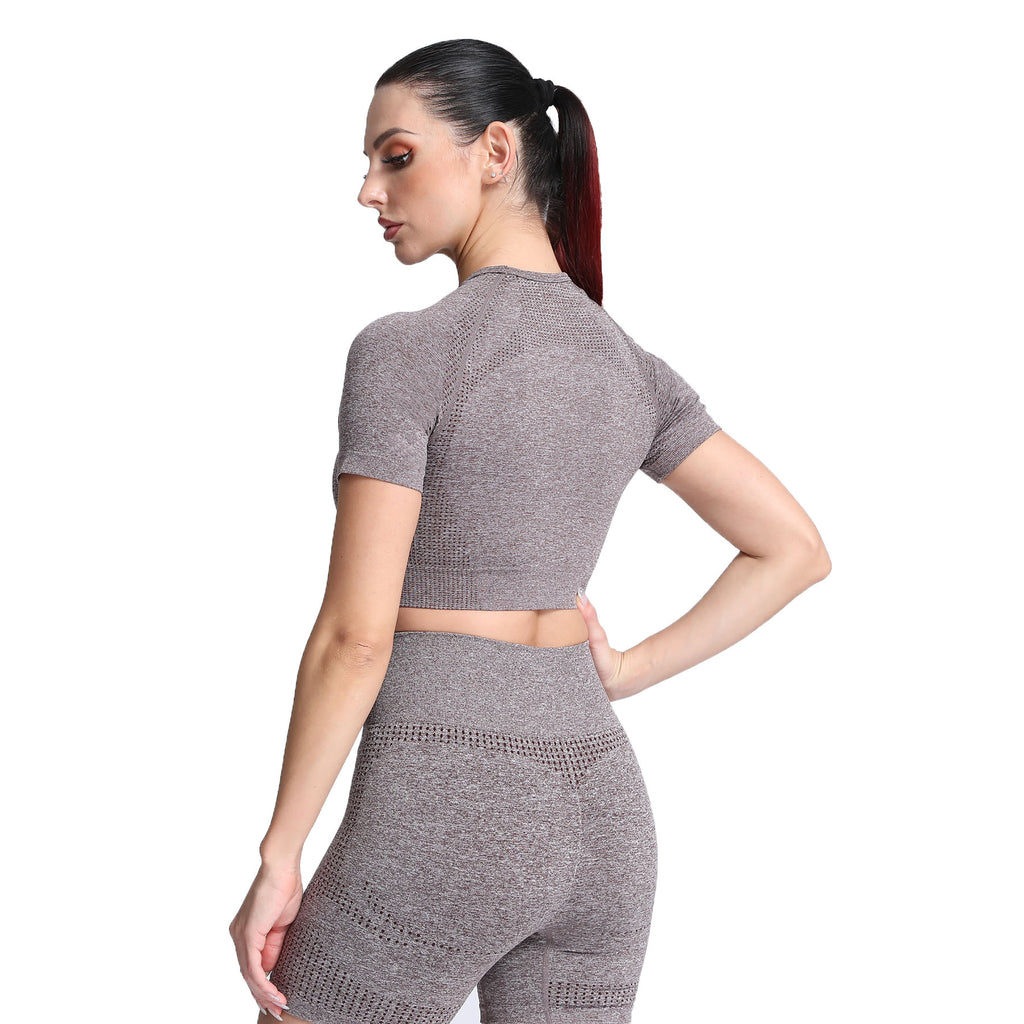 Aoxjox Vital Short Sleeve Crop Tops