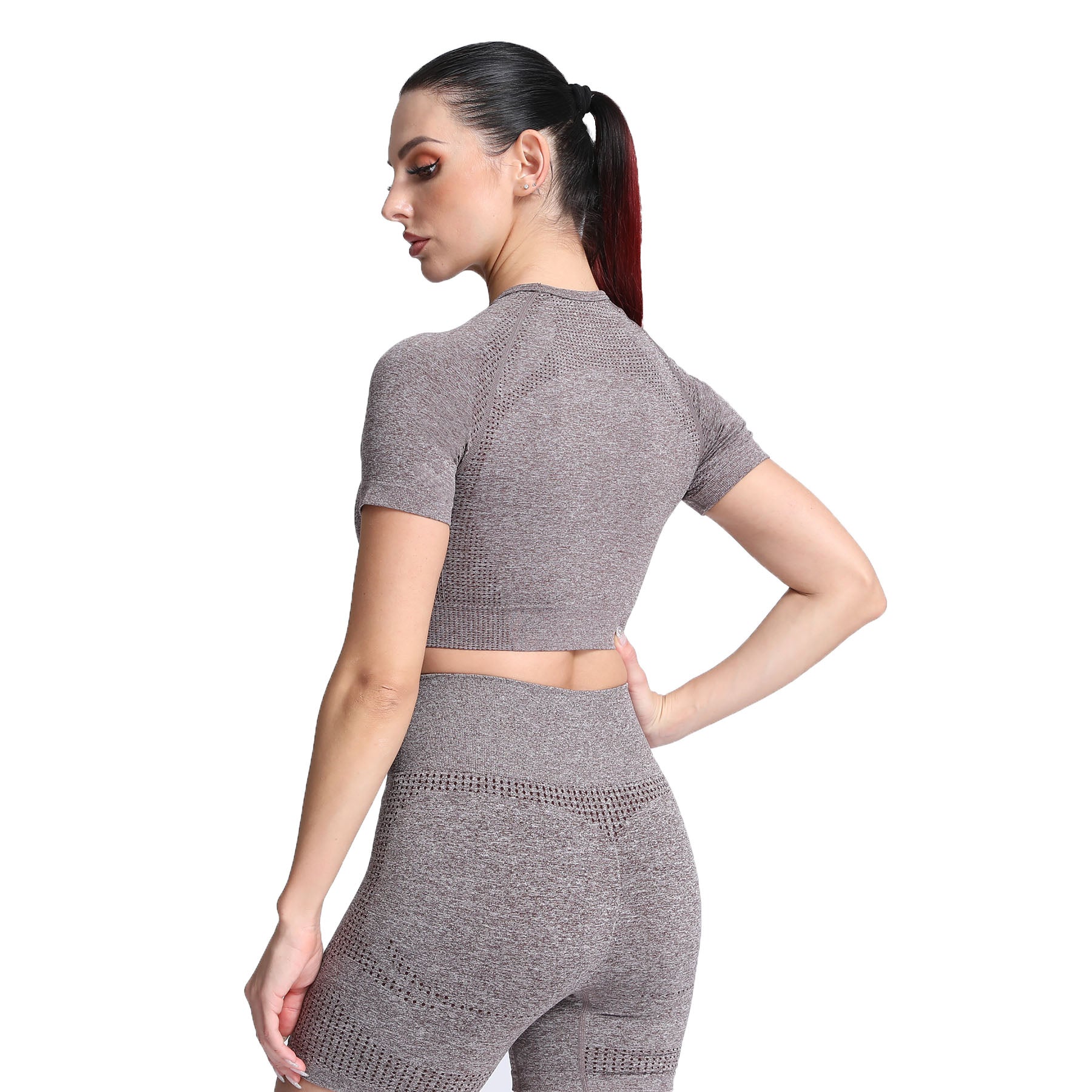 Aoxjox Vital Short Sleeve Crop Tops
