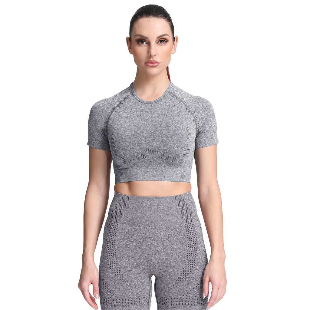 Aoxjox Vital Short Sleeve Crop Tops