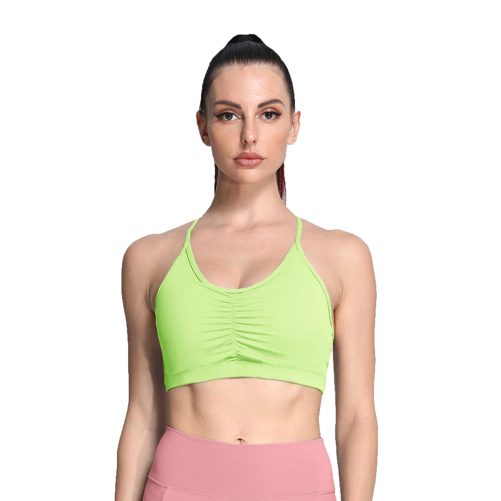 Aoxjox Strappy Ruched Crossover Bra