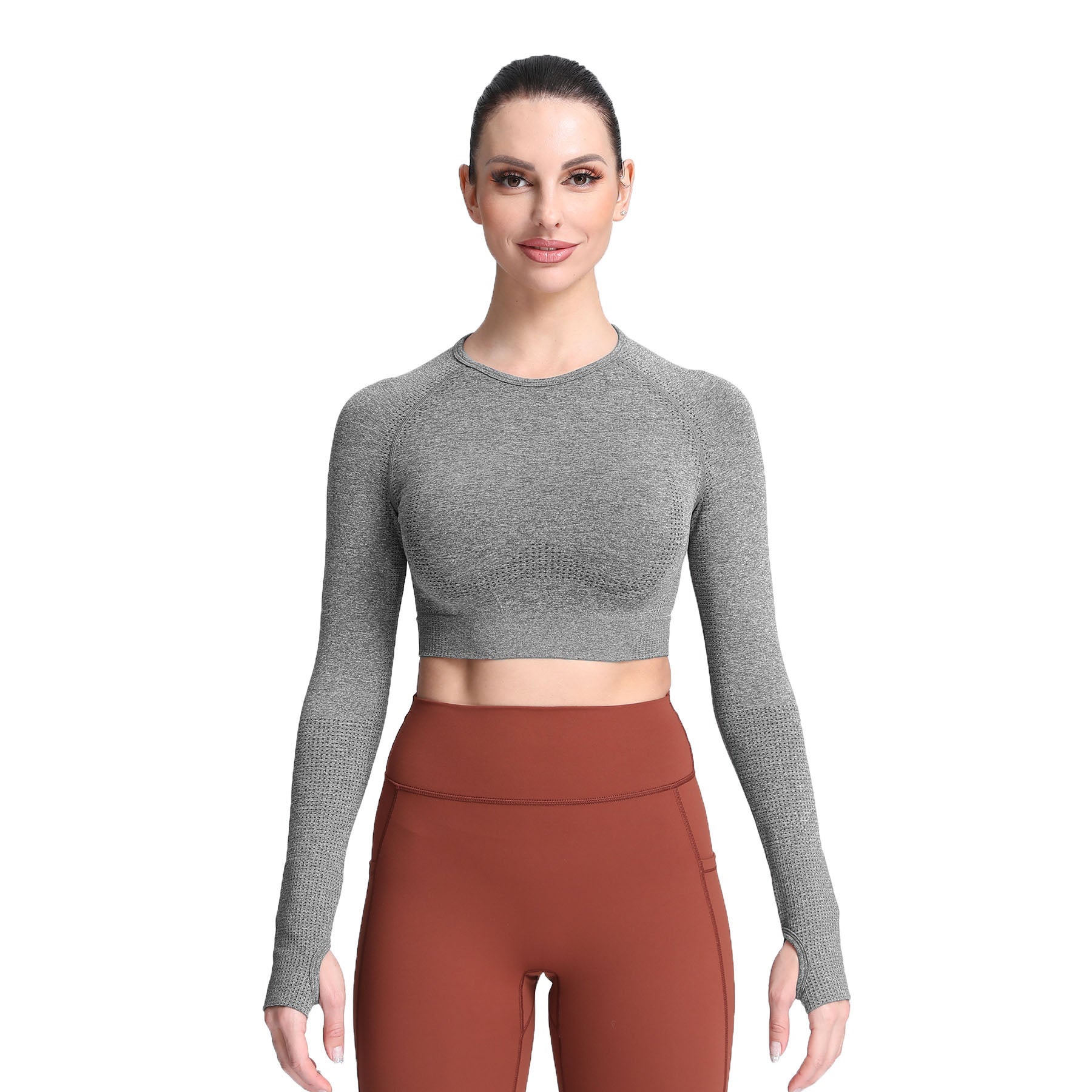 Aoxjox Vital Long Sleeve Crop Top