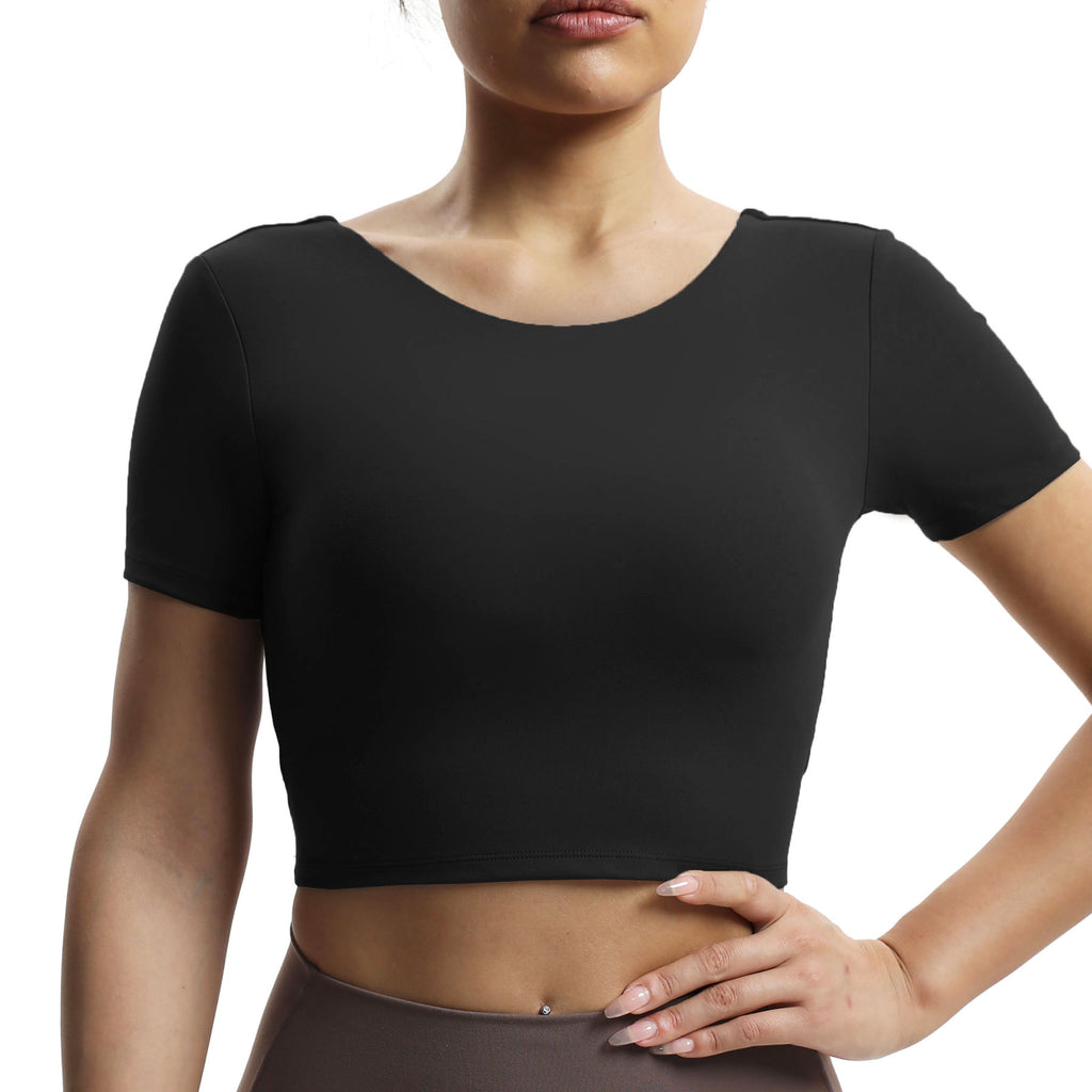 Aoxjox "Emma" Short Sleeve Twist Back Top